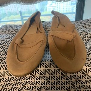 Zara Beige Suede Loafers